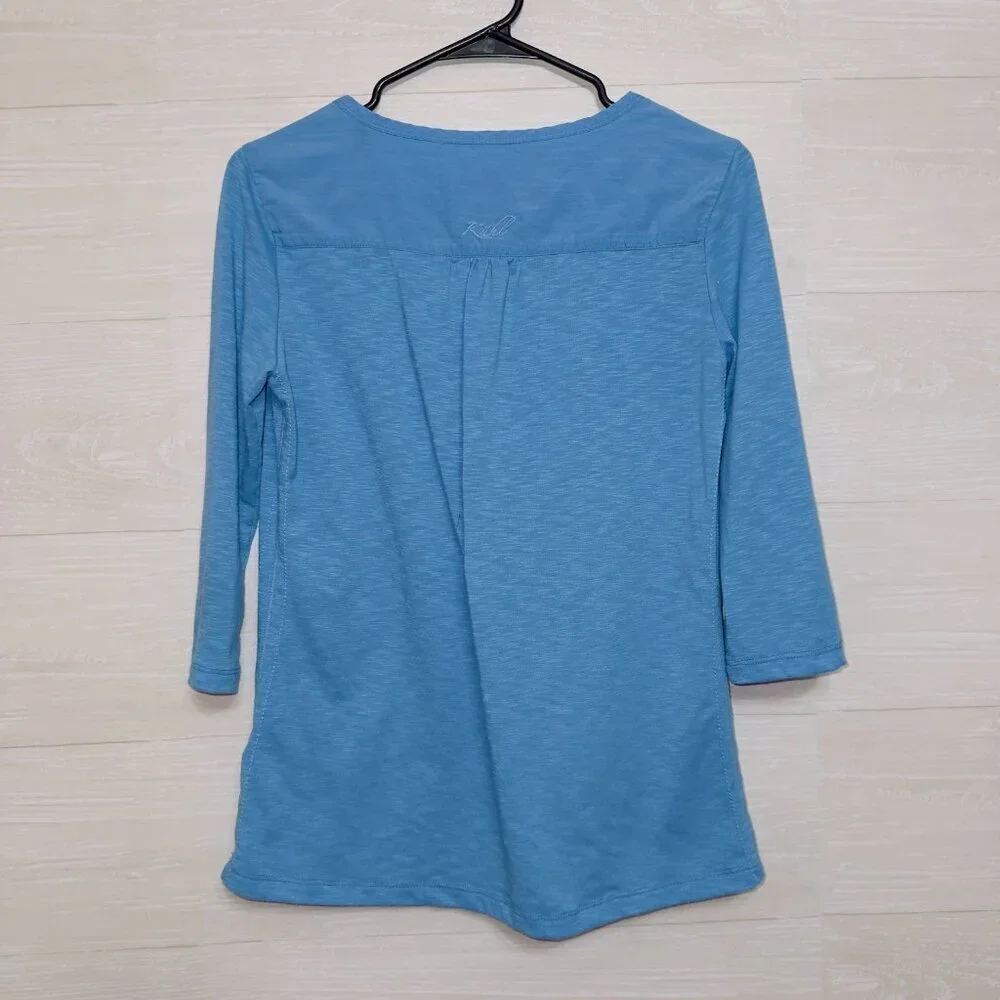 Kuhl Women's Size Small Shasta Henley Button Tab Lightweight 3/4 Sleeve Top - Picture 8 of 9